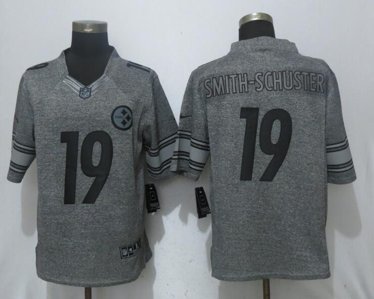 2017 Men New Nike Pittsburgh Steelers #19 Smith-schuster Gray Stitched Gridiron Gray Limited Jersey